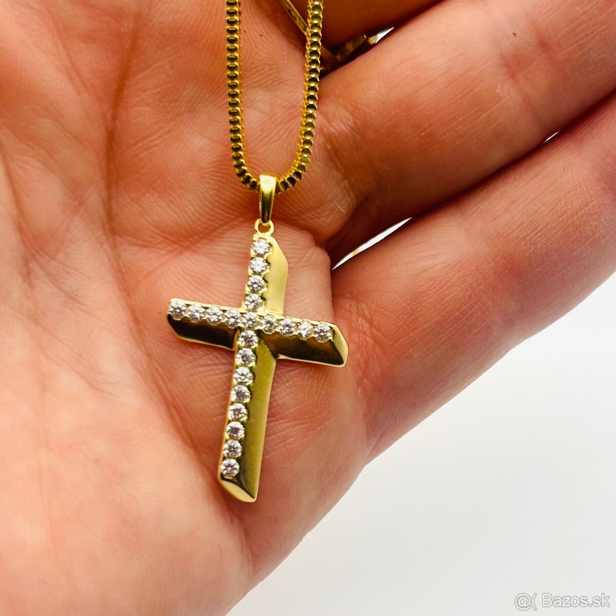 Zlatá retiazka s krížikom 585/1000 - 6