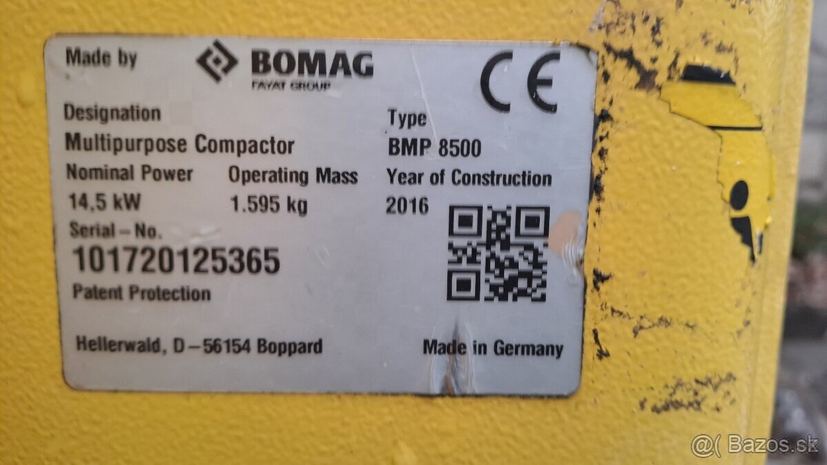 JEŽKOVÝ VÁLEC BOMAG BMP 8500-2016 - 6