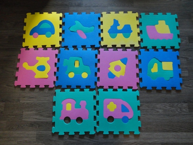 Penové puzzle - 30 ks - Čísla+ ABC + doprava - 6