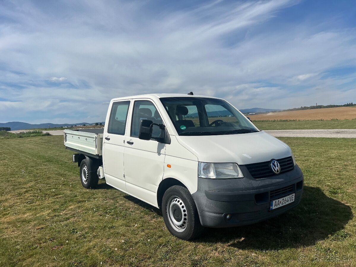 Volkswagen T5 Transporter valník 2,5 TDi 96 kW , 6 - miest, - 6