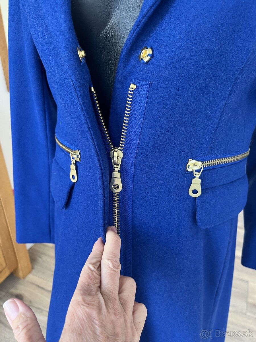 Vlneny kabát H&M + blúzka - 6