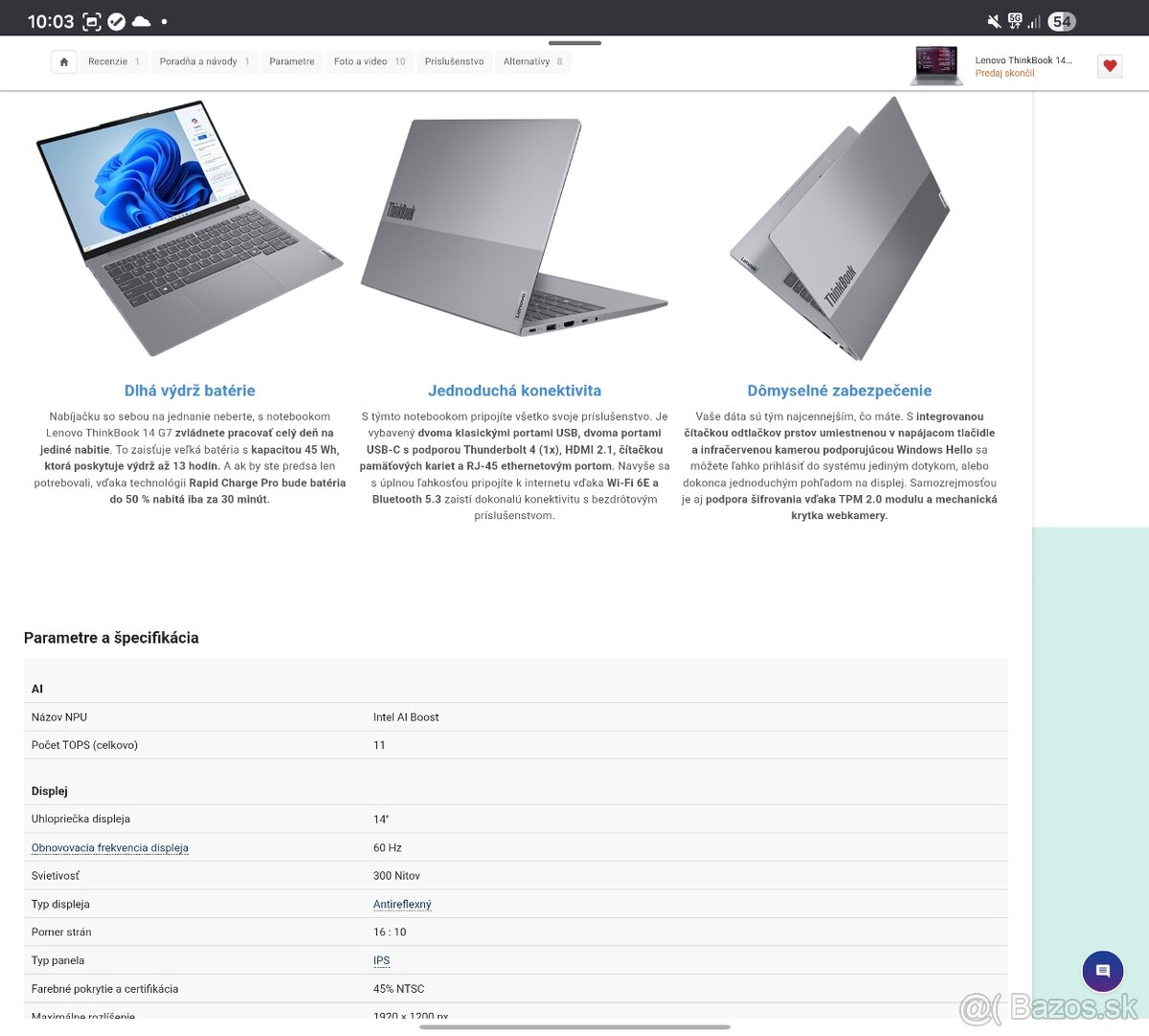 Lenovo ThinkBook 14 G7 IML – záruka do 01/2027 - 6