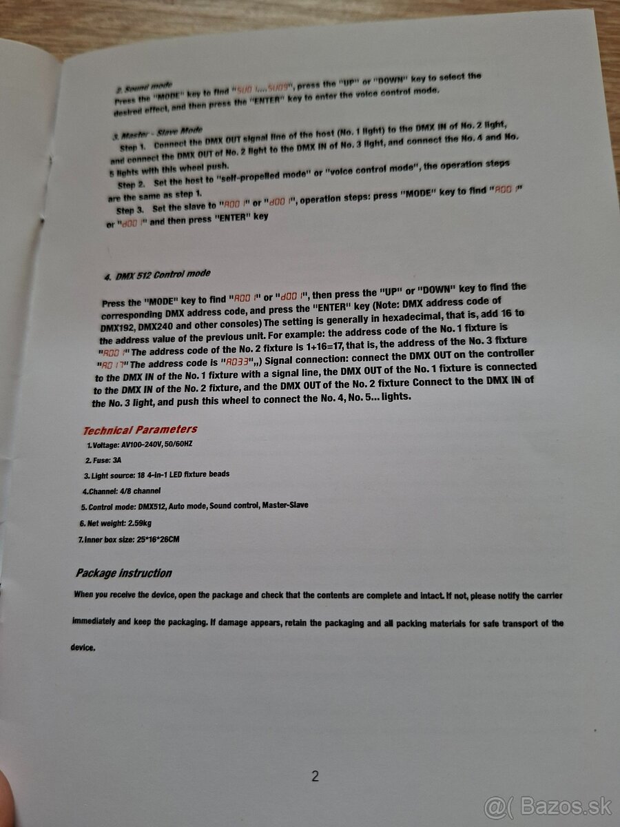 UKING ZQ01061 Výkonný PAR reflektor 4v1, 18×10W RGBW LED - 6