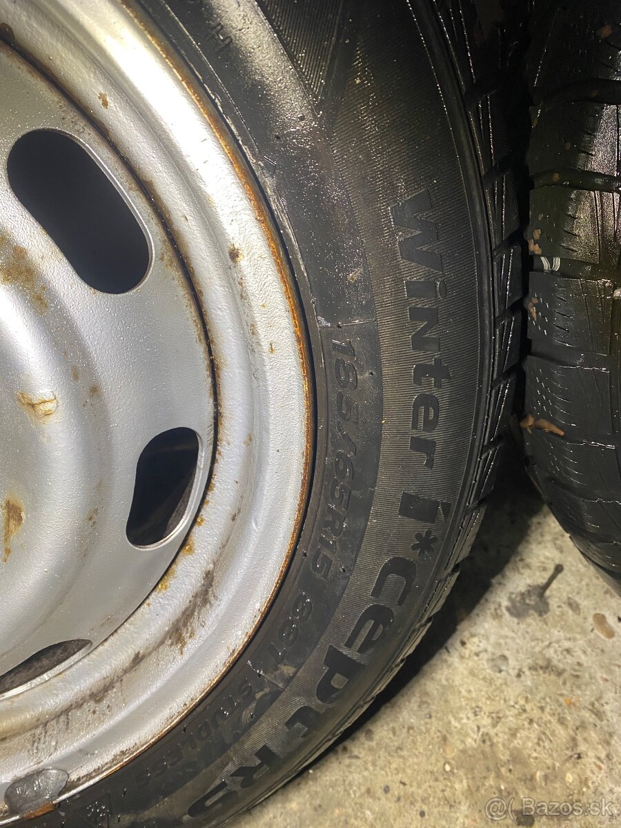 Plech disky 4x108 15” + zimne gumy 185/65R15 Peugeot Citroën - 6