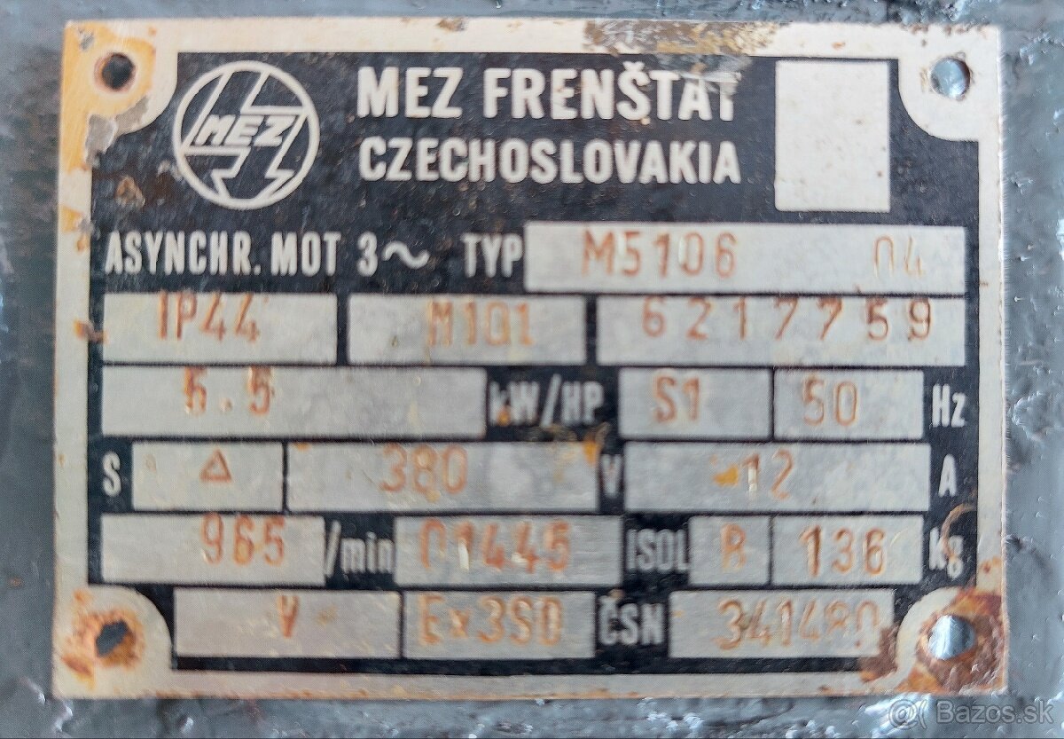 Motor 5,5kW 965ot/min - 6