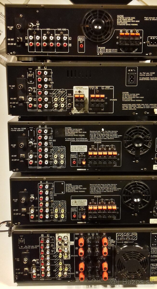 SERIA 5x Receiver TECHNICS aj RDS, DO, antena, AM / FM = Re1 - 6