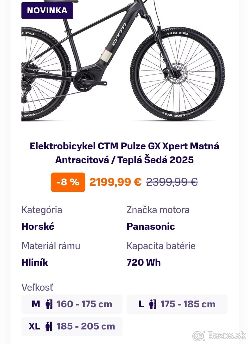 Elektrobicykel CTM Pulze GX - 6