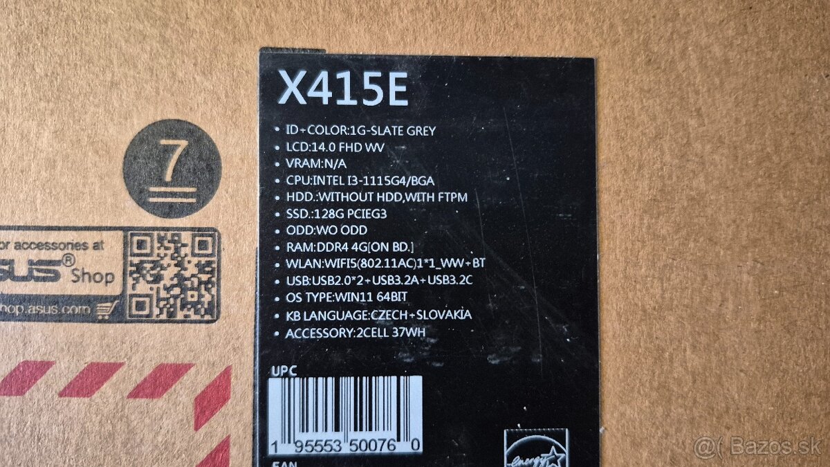 Na predaj notebook ASUS X415E - 6
