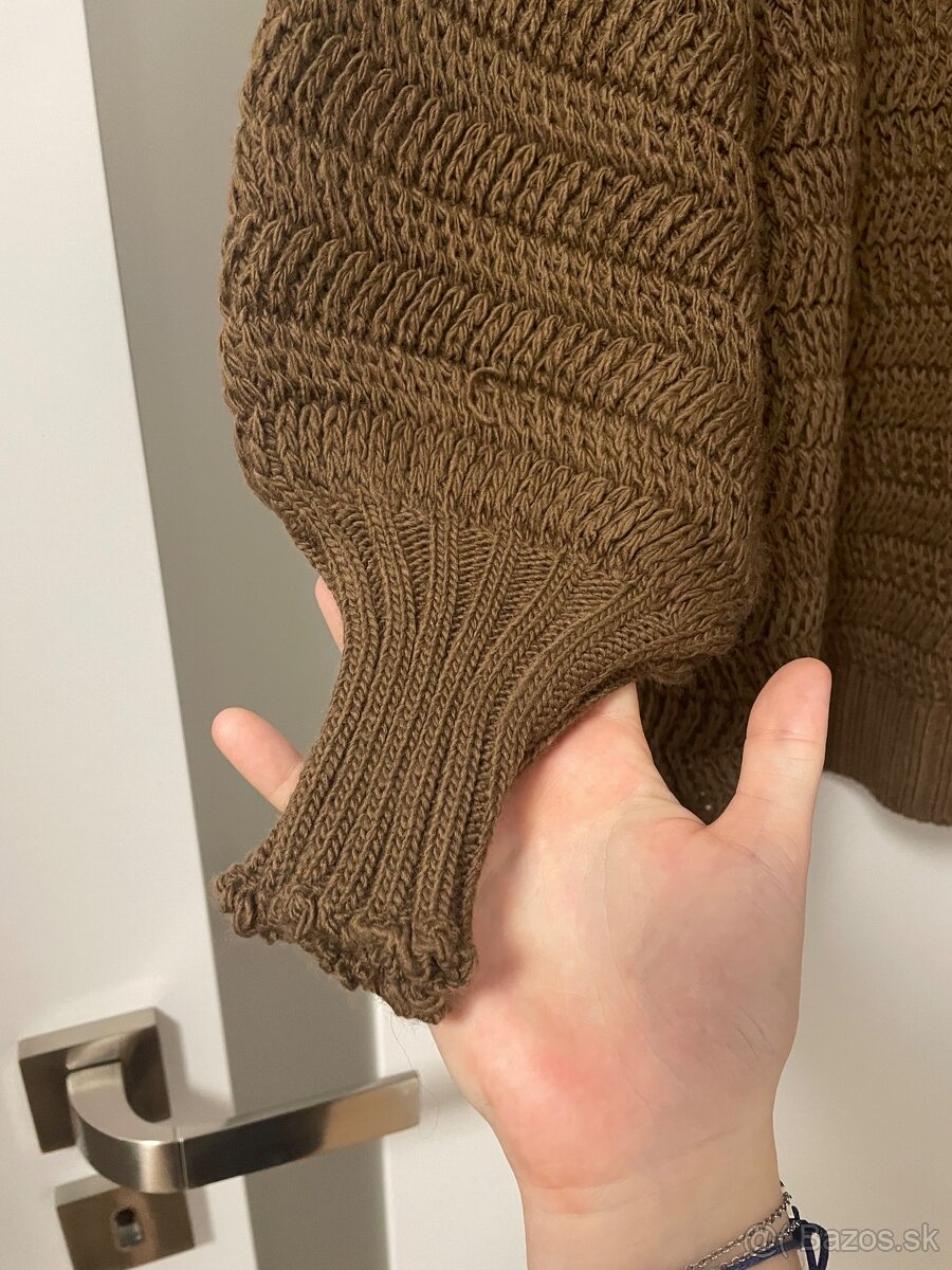 Hnedý pletený sveter - 6