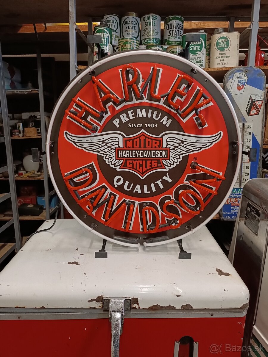 Velký neon Harley Davidson, dekorace - 6