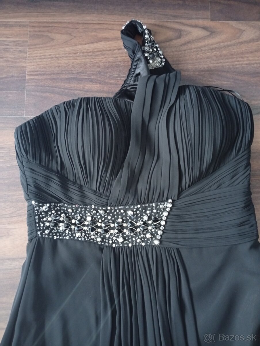 Spoločenské šaty čiernej farby - 6