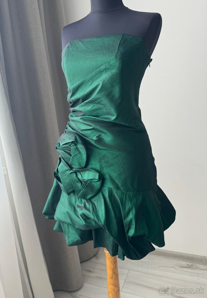 Spoločenské smaragdové šaty - 6