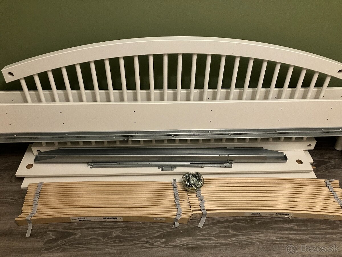 Predám manželskú posteľ TYSSEDAL 160 x 200 cm vrátane roštu - 6