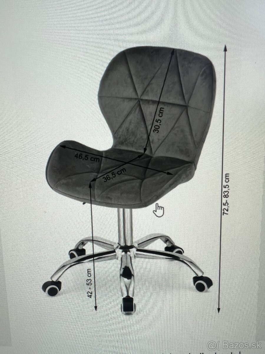 Otočná stolička na kolieskach - 6