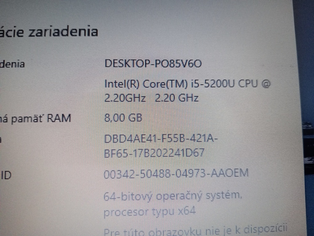 predám Hp 350 G2 , Intel core i5 , 8gb ram , ssd - 6