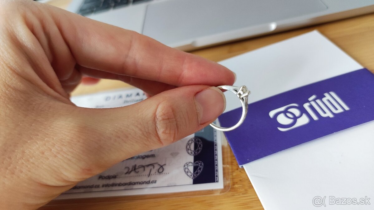 Zásnubný prsteň (Rýdl) s briliantmi - 6