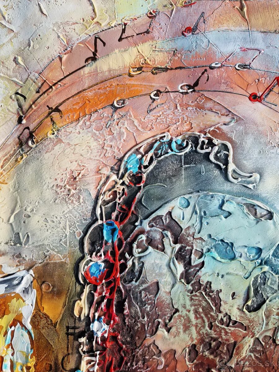 SHAUL KOSMAN - Saxofón a klavír (olejomaľba) nerámovaný - 6