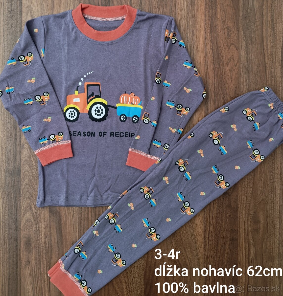 Dvojdielne pyžamo motív traktor - 6