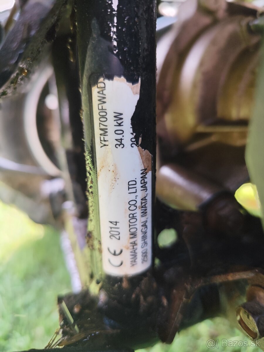 Predám Yamaha grizzly 700. 2014 - 6