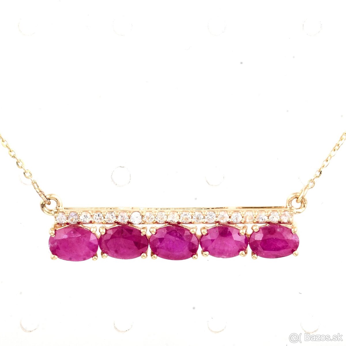 Zlatý náhrdelník s Rubínmi 2 - 6