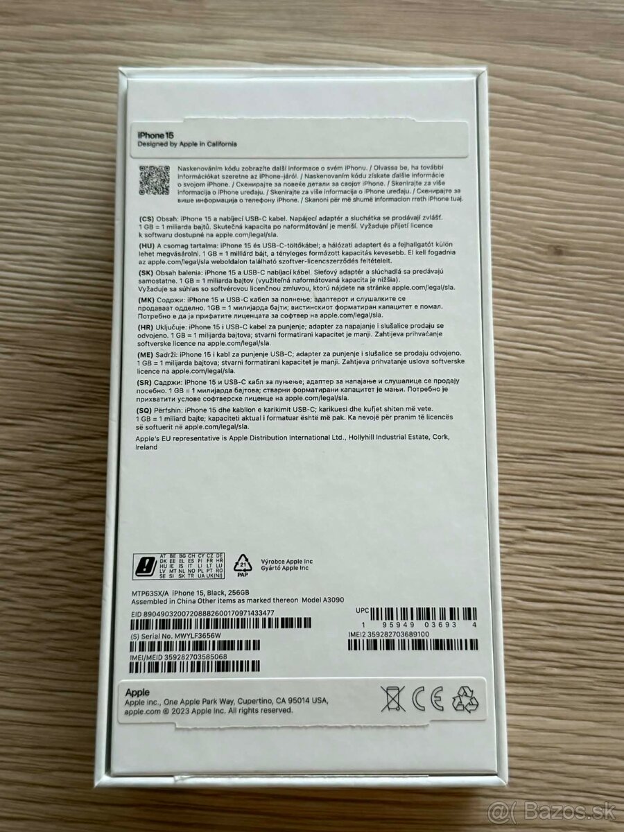 Predám IPhone 15 256gb Black - 6