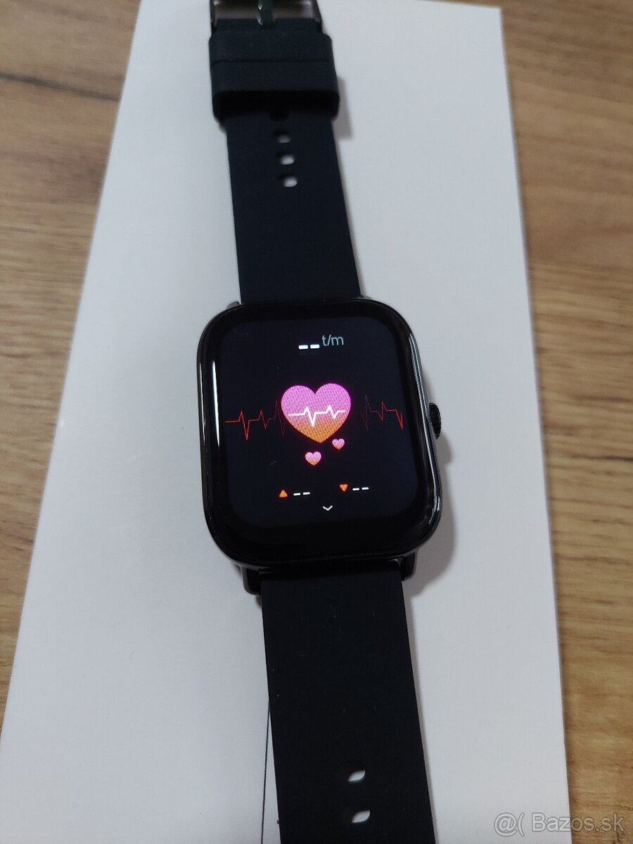 Chytré hodinky P72 – 1,85" - volanie, IP68, čierné - 6