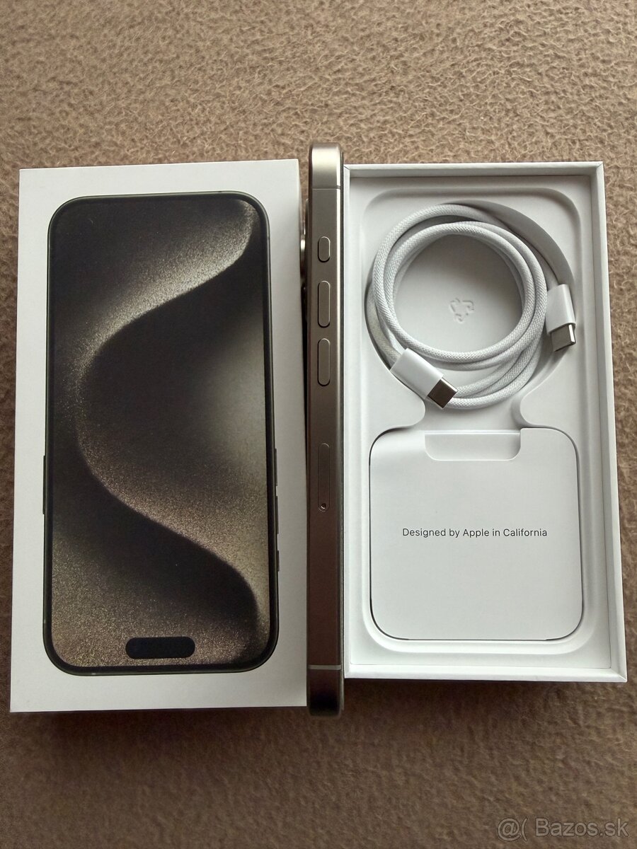 Predám IPhone 15 PRO Natrural Titanium 256GB - 6