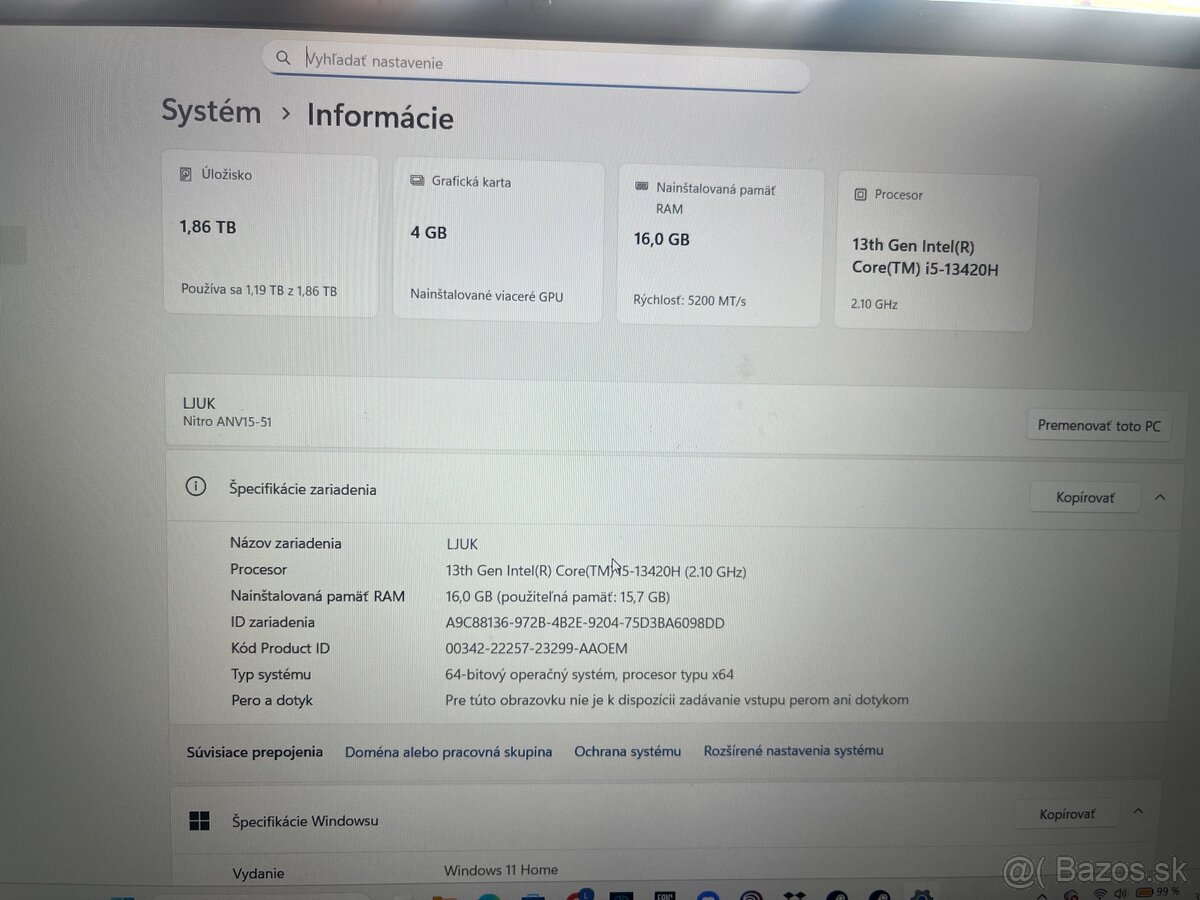 Acer Nitro V15 v záruke - 6
