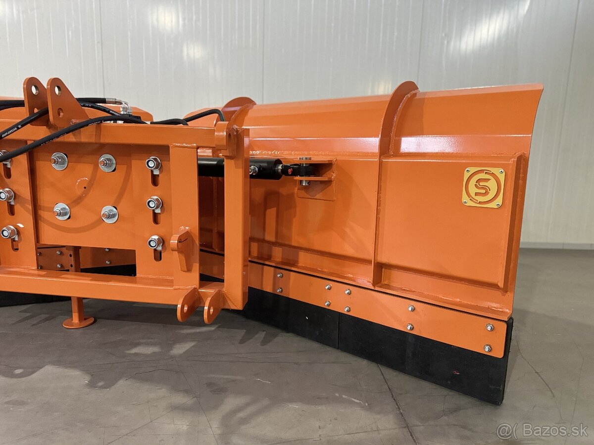 Snežný pluh 3m a 2,6m, radlica na sneh, šípka - 6