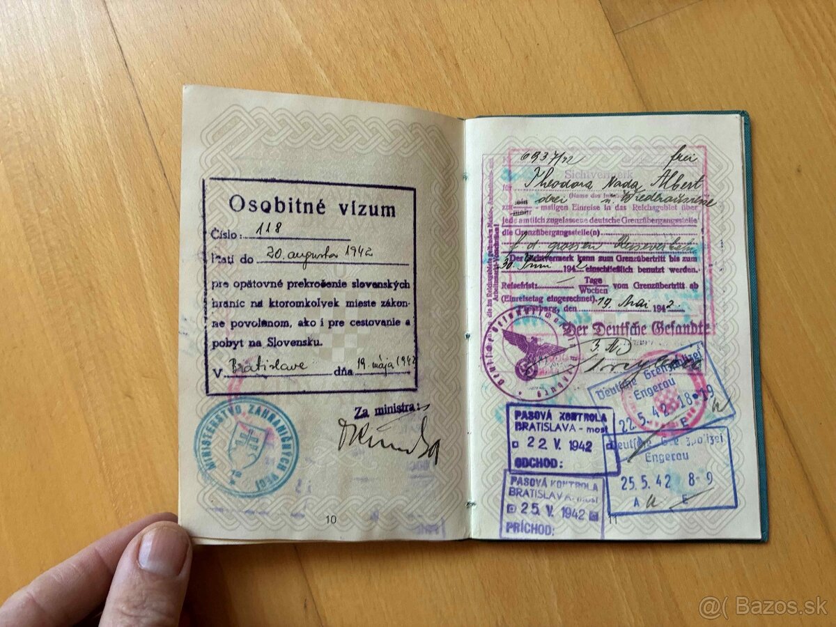 Chorvátsky veľvyslanecký pas z vojny - 6