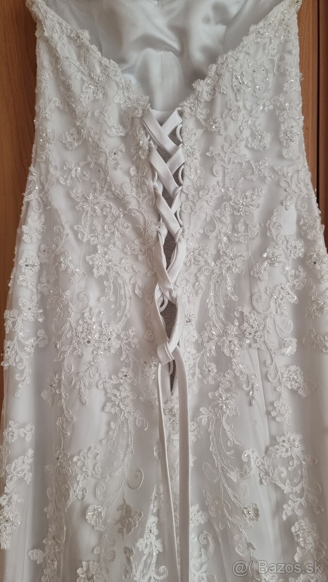 Predám nádherné svadobné šaty - 6