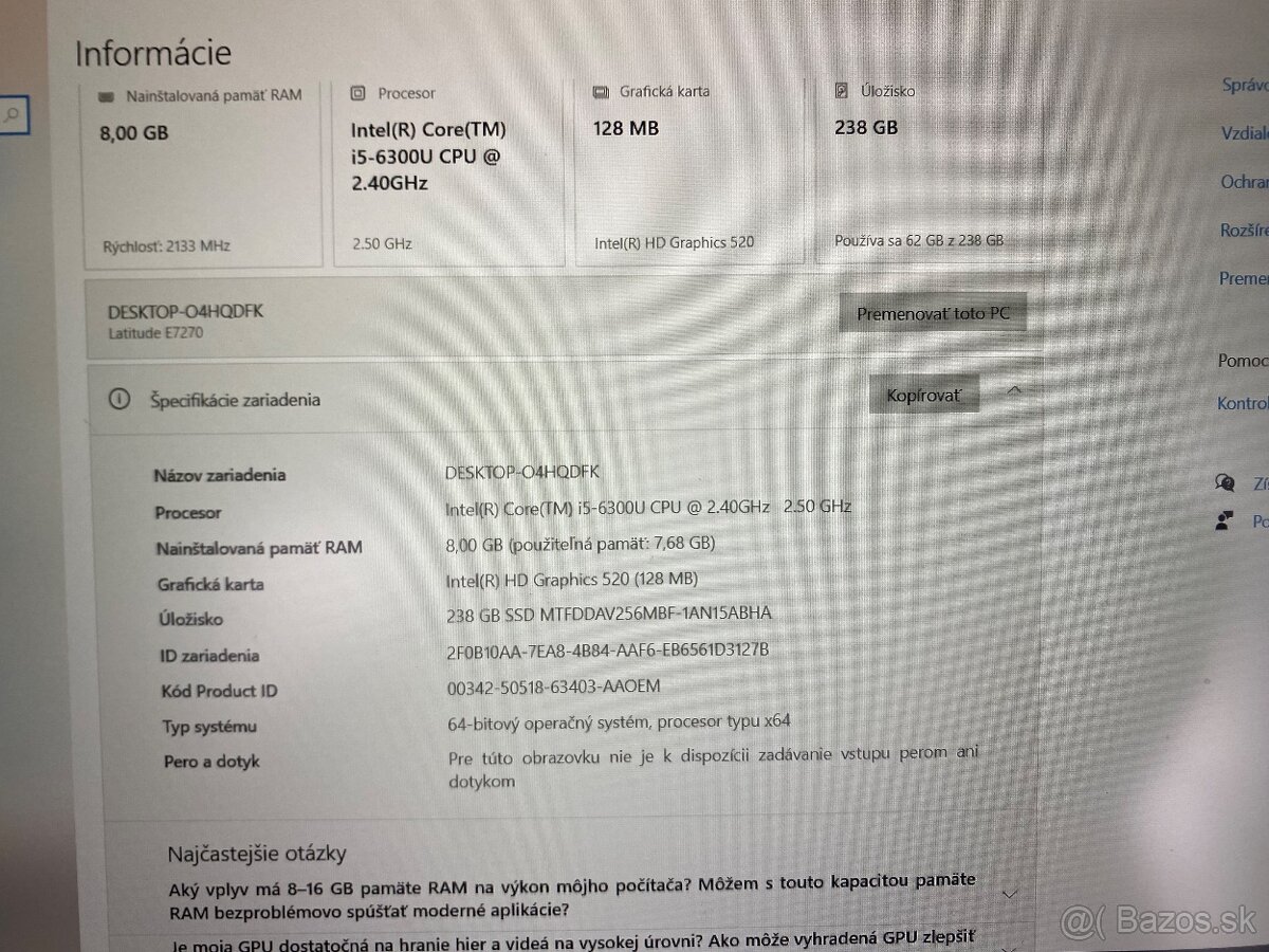 Predam notebook DELL Latitude 12-E7270 - 6