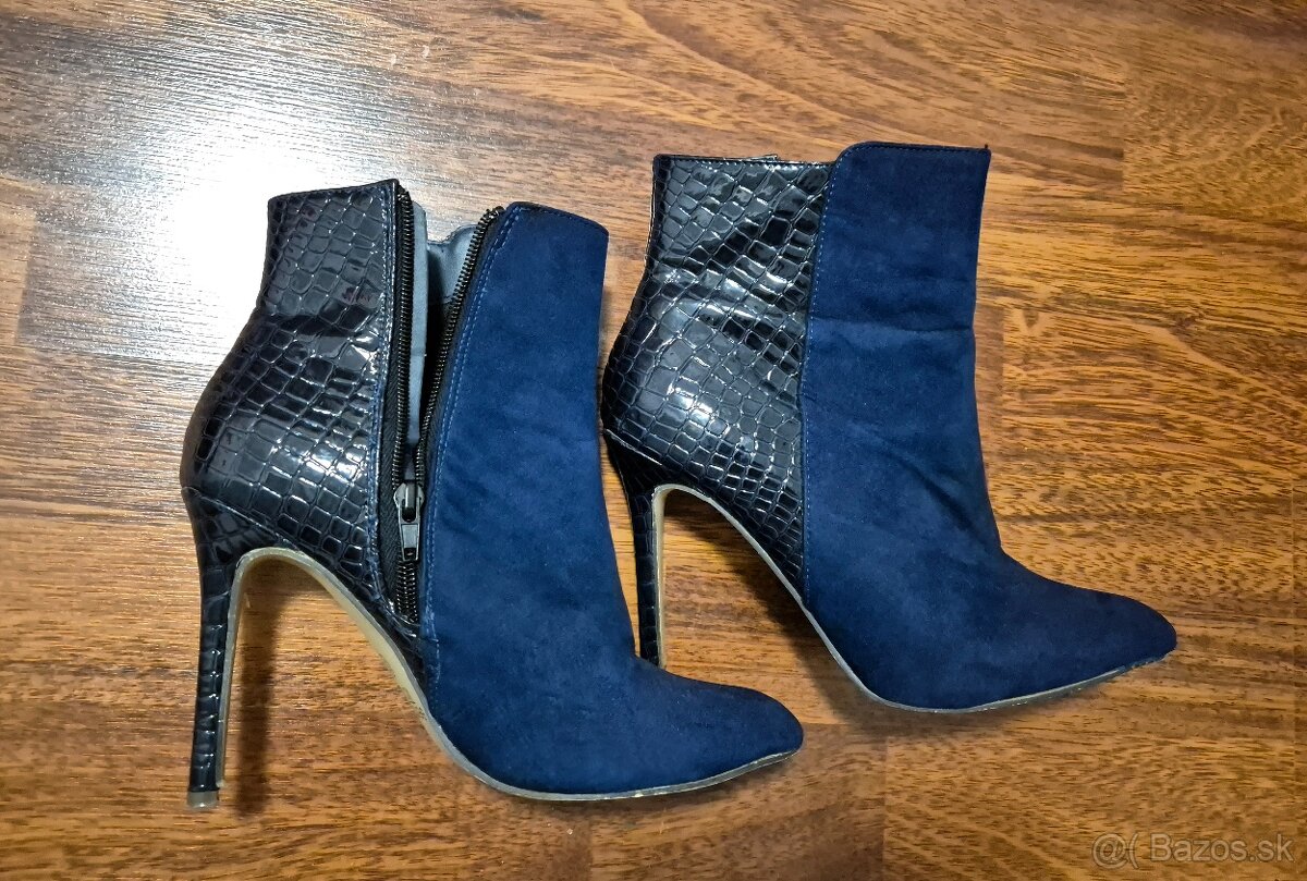 Dámske modré čižmy - 6