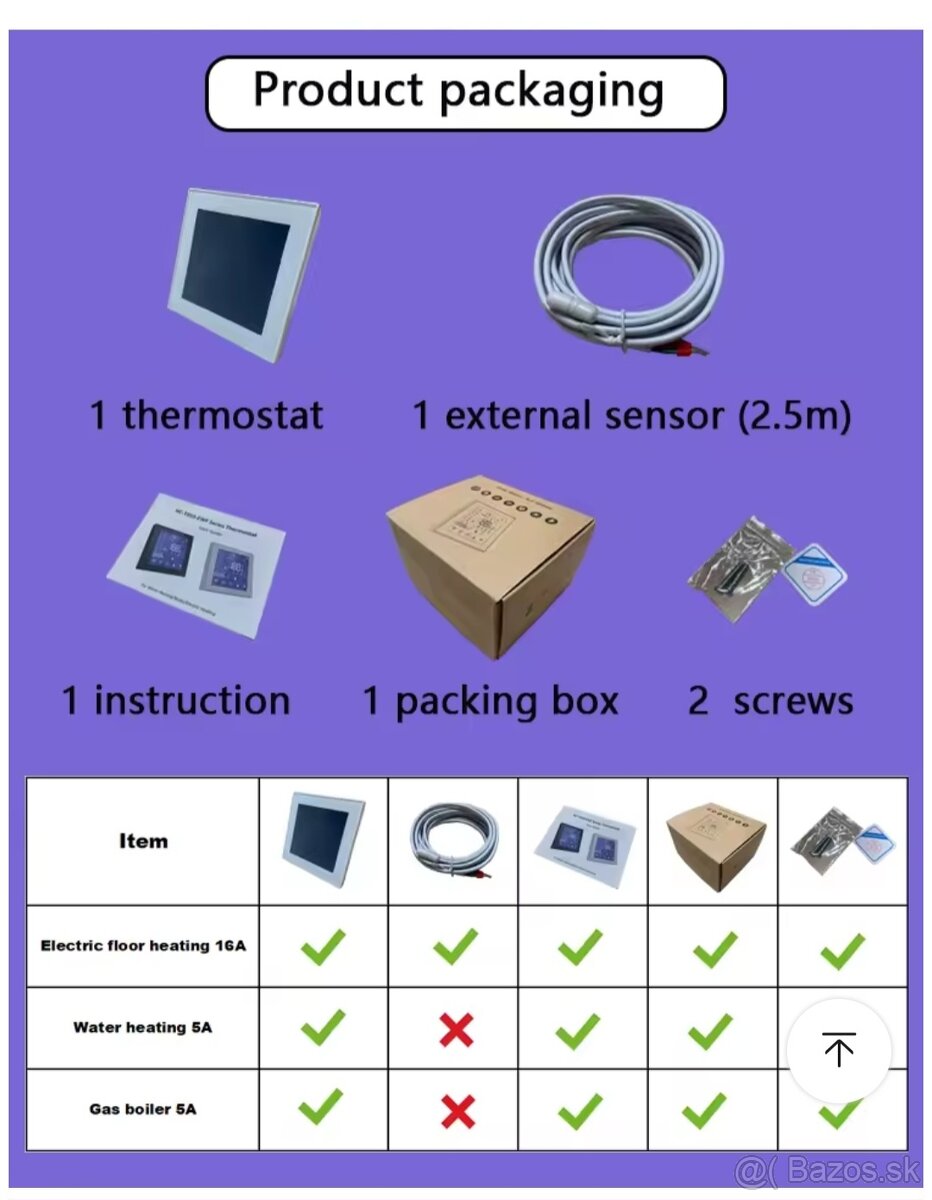 termostat na vodné kurenie, Wifi. - 6