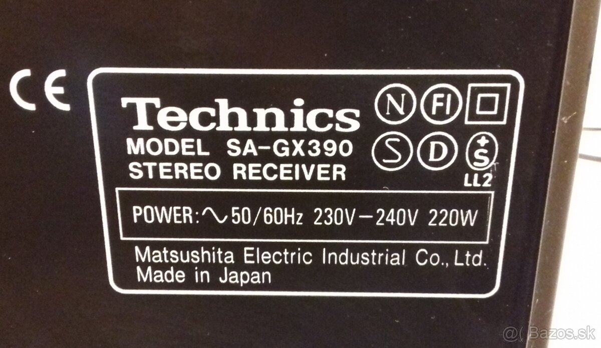 5.1 zvuk =220W video Receiver TECHNICS SA-GX390, JAPAN, AR31 - 6