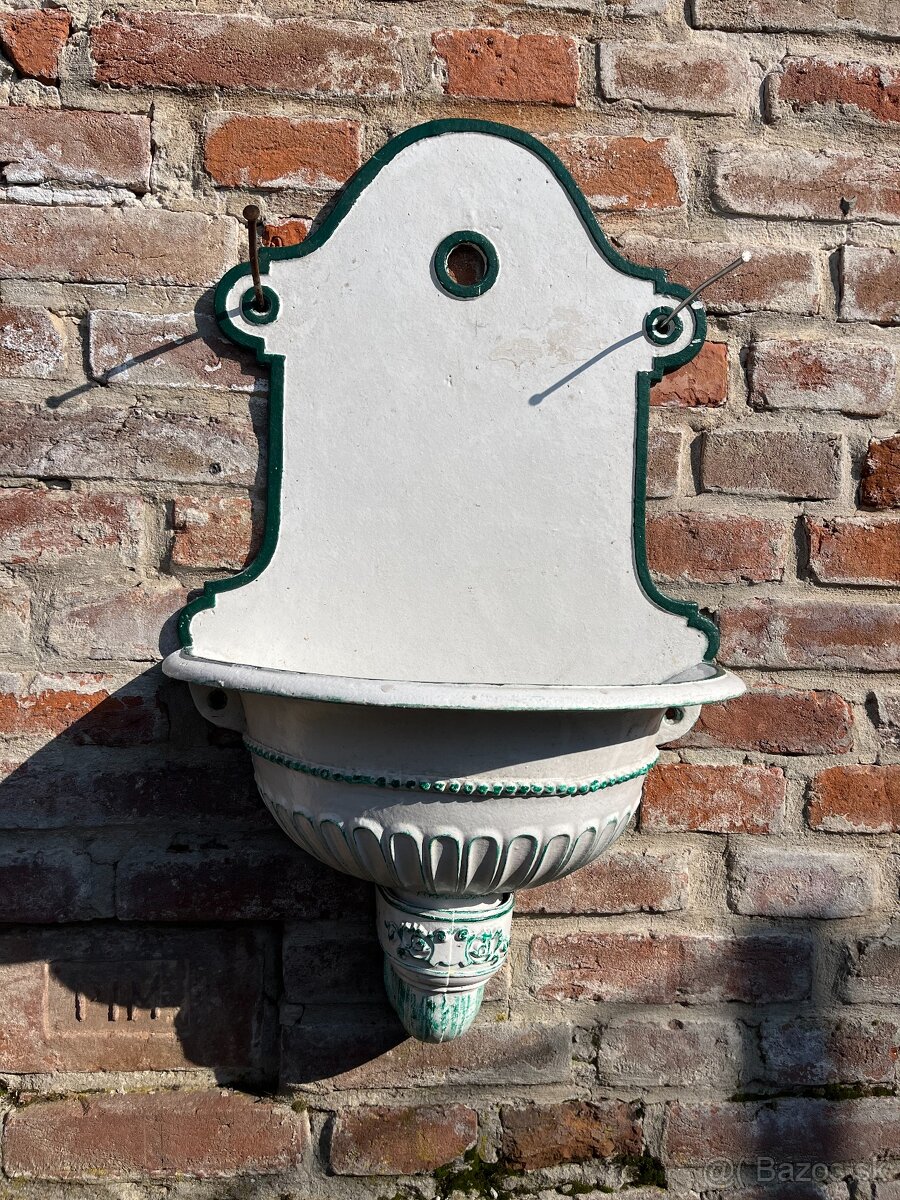 Starožitné liatinové umývadlo - 6