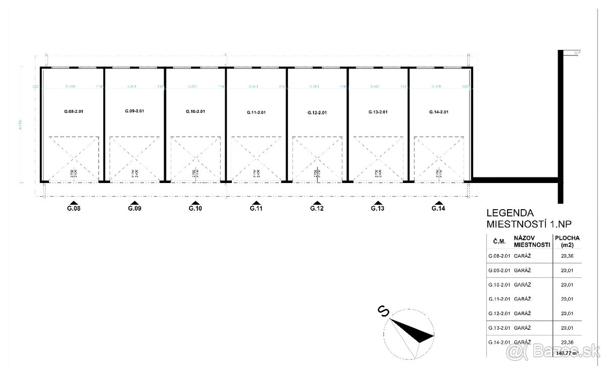 PNORF – novostavba 14 garáží s pozemkom a el. prípojkou - 6