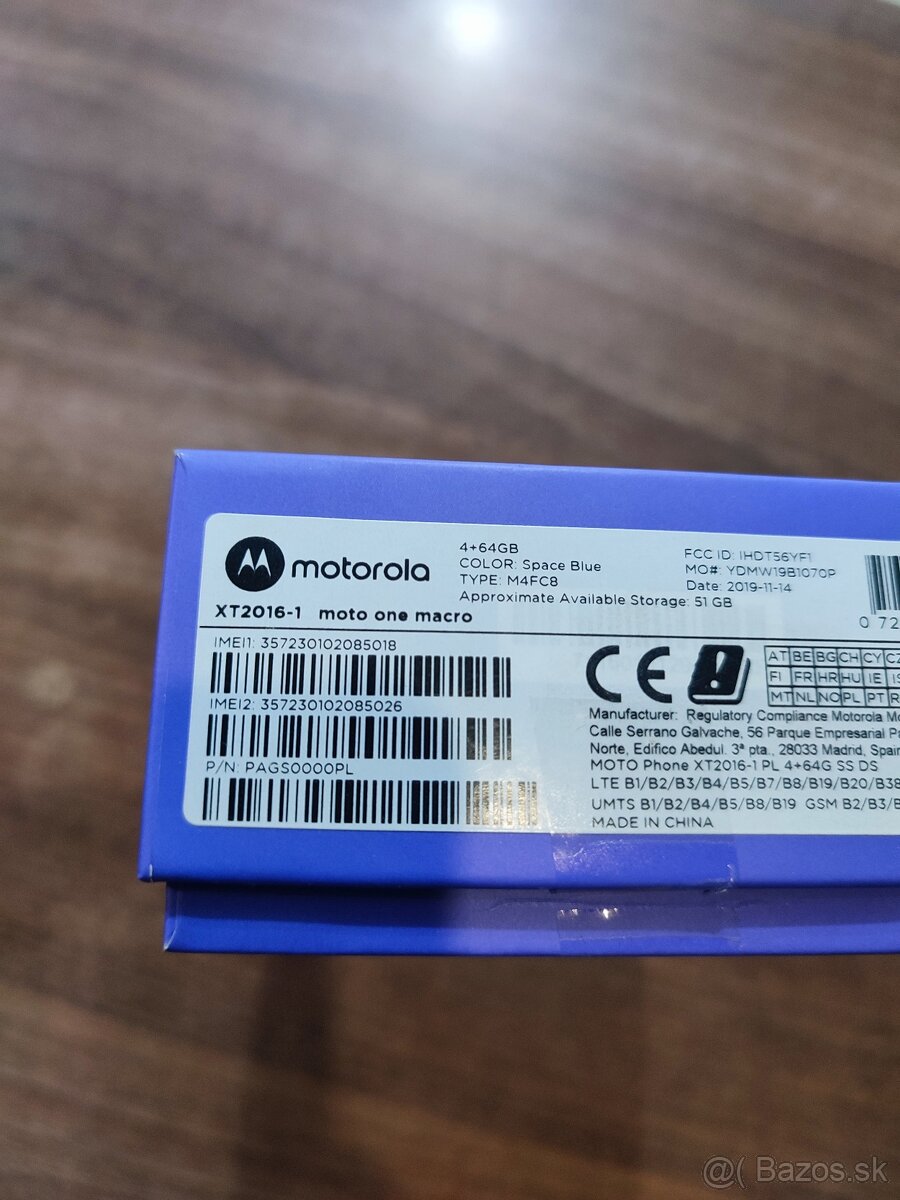 Motorola One Macro 4GB/64GB Dual SIM - 6