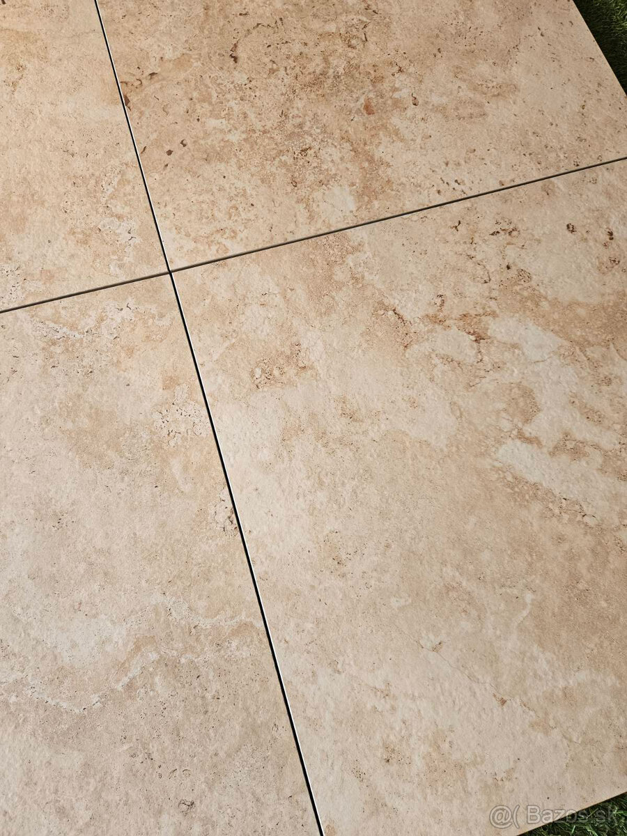 Terasová dlažba 20mm vzhľad Travertin Gold 60x60 protišmy - 6
