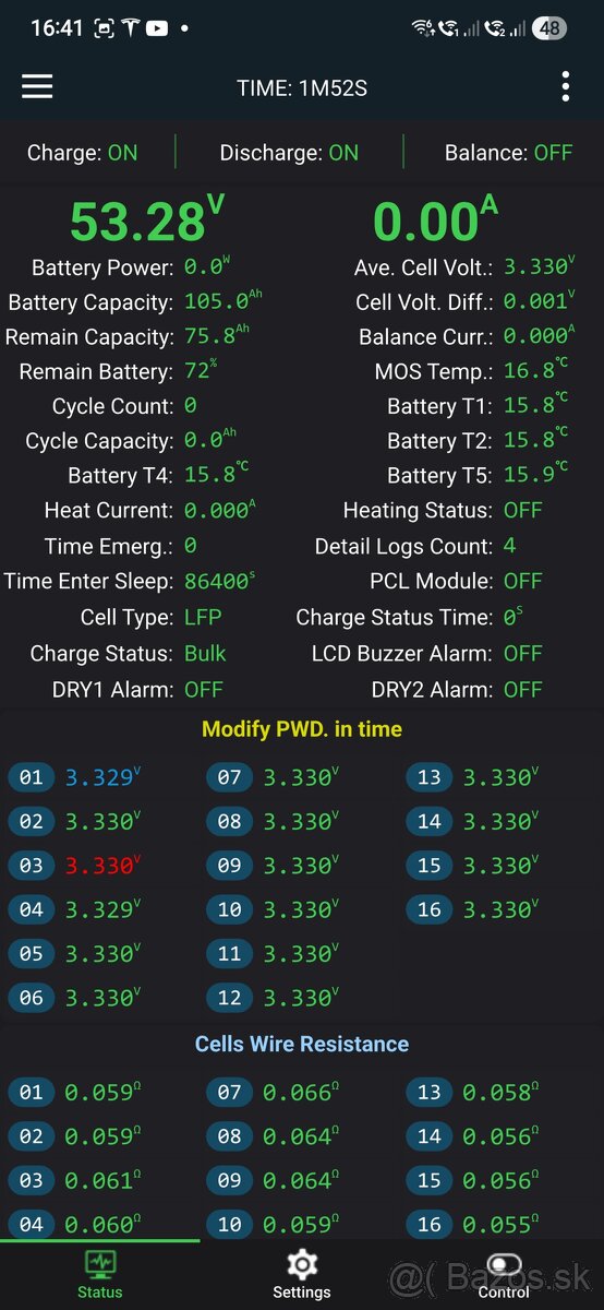 Predam DIY lifepo4 bateriu 5.3kwh - 6