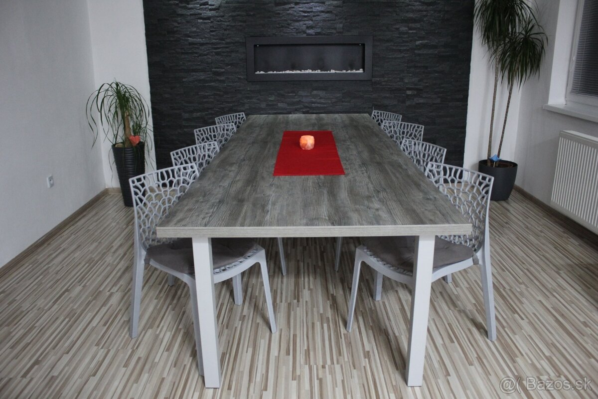 Nový jedálenský stôl pre 8-10 ľudí 300cm x 110cm - 6