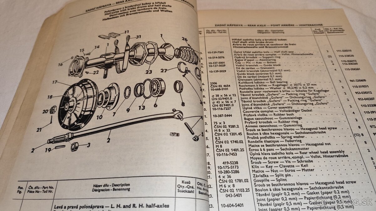 Škoda 100 100L 110L katalog -- seznam náhradních dílů Š100 - 6