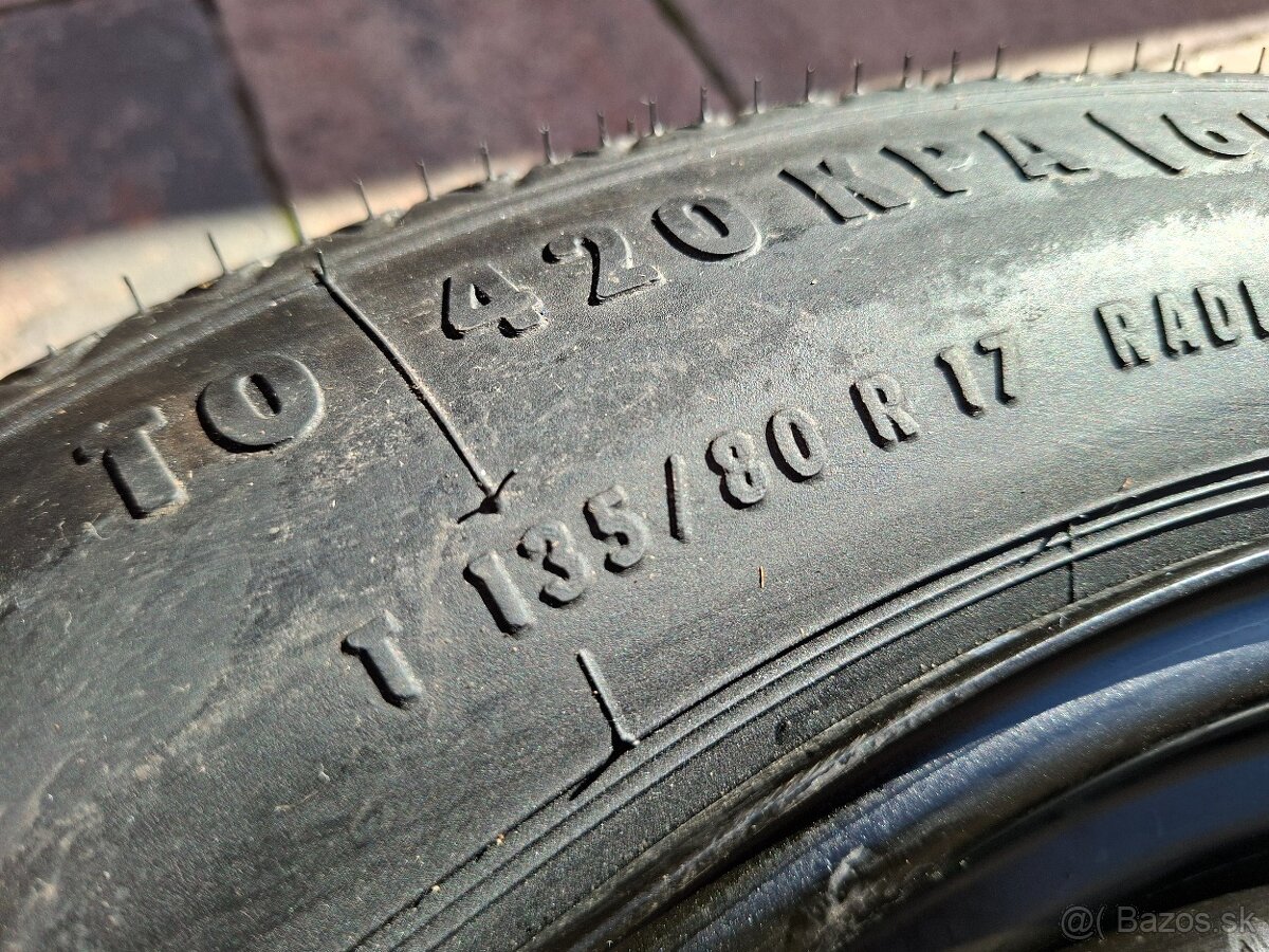 Predám rezervné koleso úzken Bmw-3,-5,- spolu zdvihákom-R17 - 6