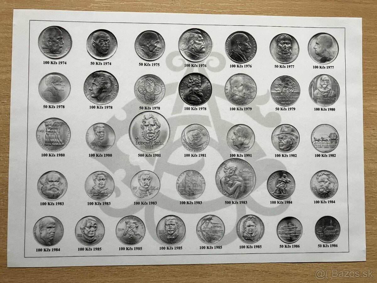 Sada komplet pamätné mince striebro 1947-1993 Československo - 6
