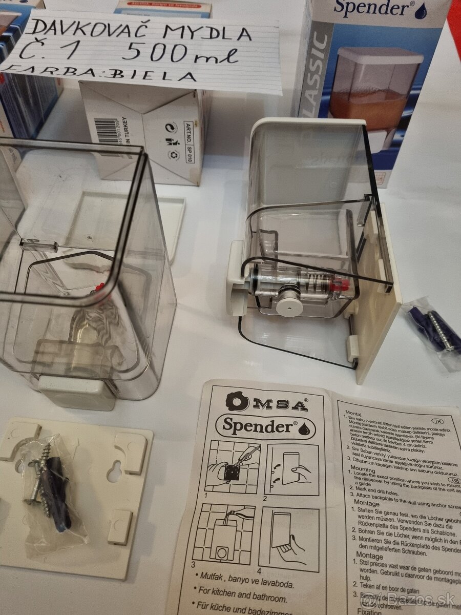 Davkovač tekutého mydla ,dezinfekcia,mydlo - 6