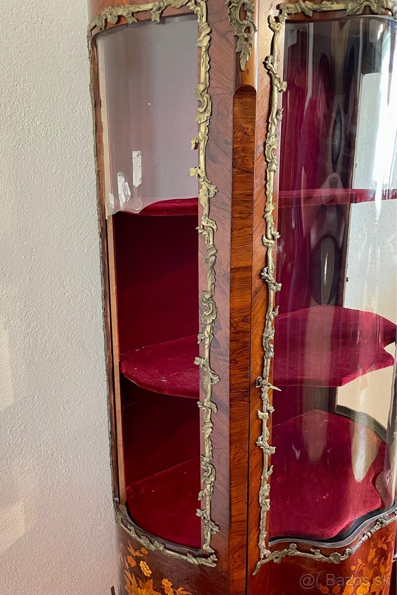 Starožitná presklená vitrína z obdobia klasicizmu - 6