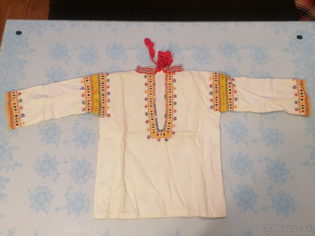 Detské košele ku krojom 2ks - 6