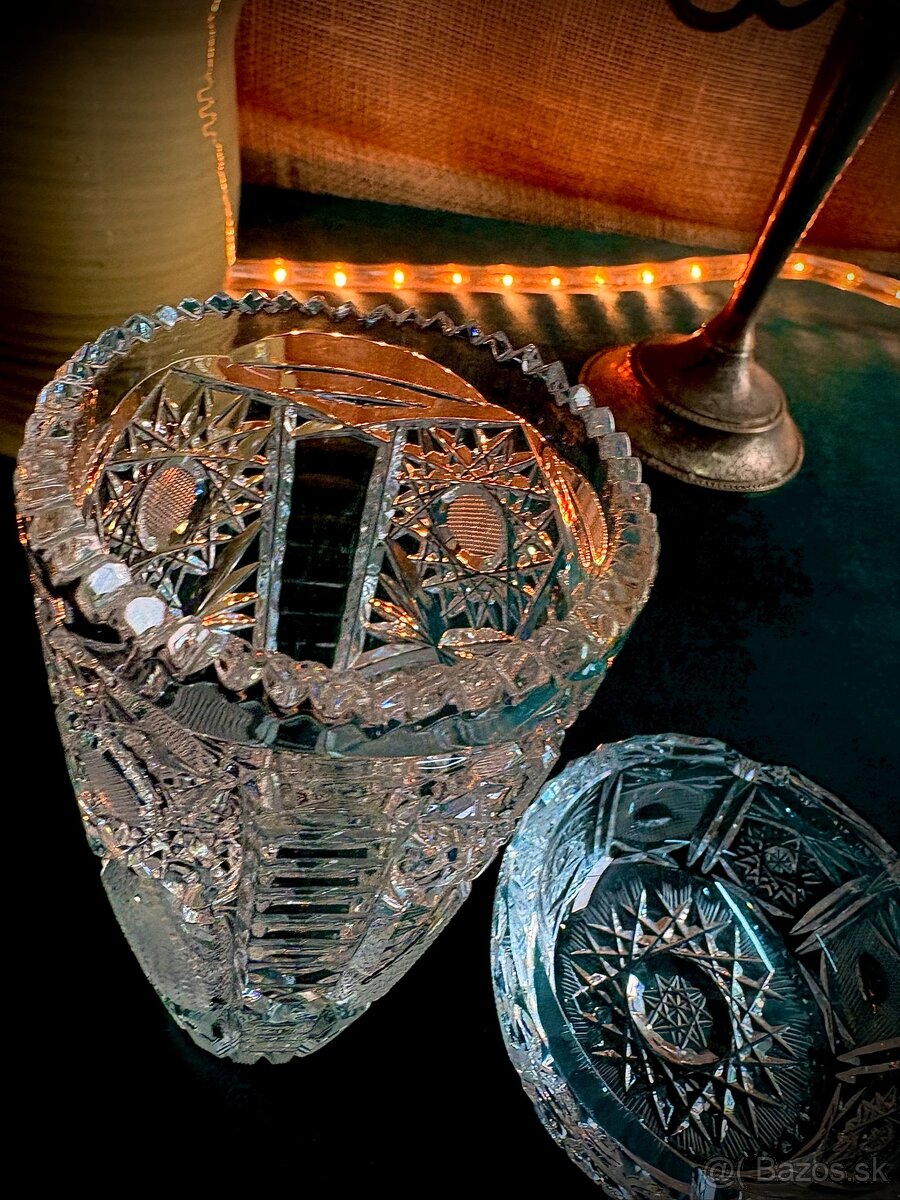 Brúsená váza + popolník - 6