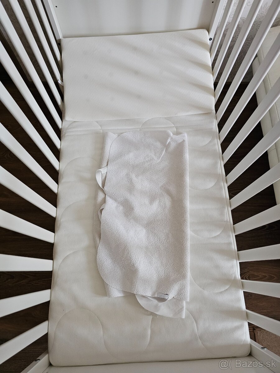 KLUPS Postieľka detská so zábranou Noah biela 120x60 cm - 6