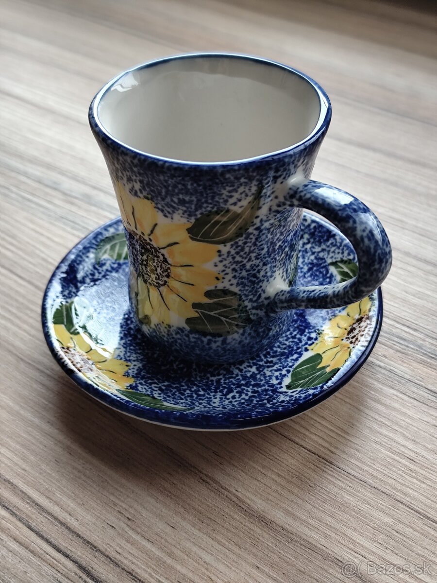 Keramická sada kávových šálok a podšálok - 6